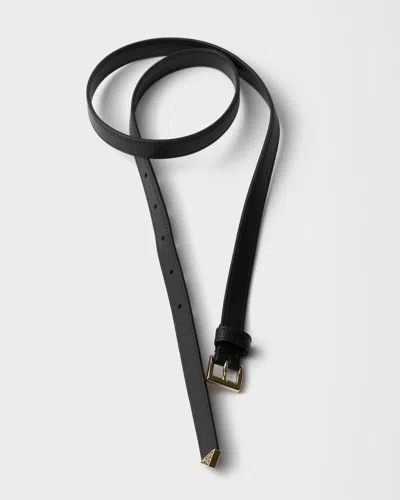 Prada Leather Belt In Black