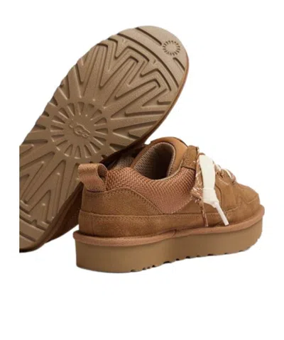 Ugg Front Laceup Sneakers In Brown