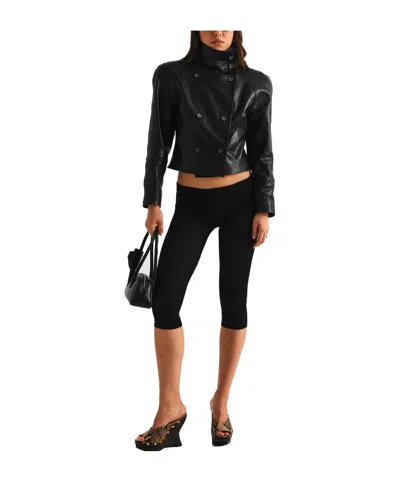 Magda Butrym Solid Color Leggings In Black
