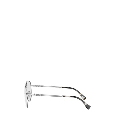 Fendi Eyewear Aviator Frame Glasses In Silver