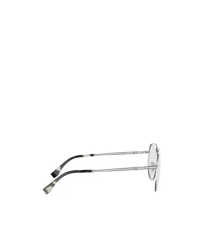 Fendi Eyewear Aviator Frame Glasses In Silver