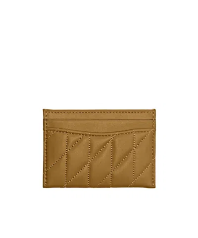 Coach Solid Color Card Holder In Brown