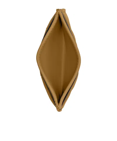 Coach Solid Color Card Holder In Brown