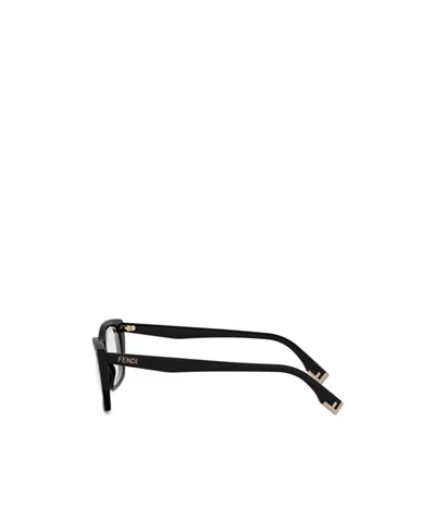 Fendi Eyewear Rectangle Frame Glasses In Black