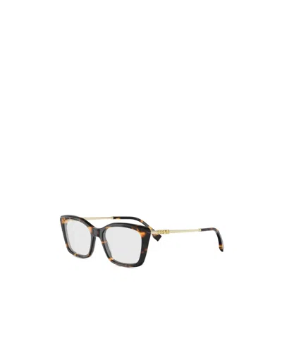 Fendi Eyewear Rectangular Frame Glasses In White