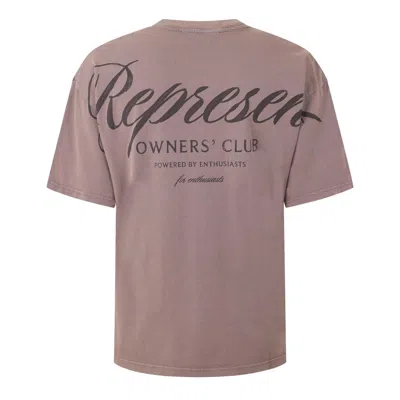 Represent Owners Club Script Tee In Neutral