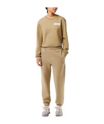 Lacoste Solid Color Essential Joggers In Brown