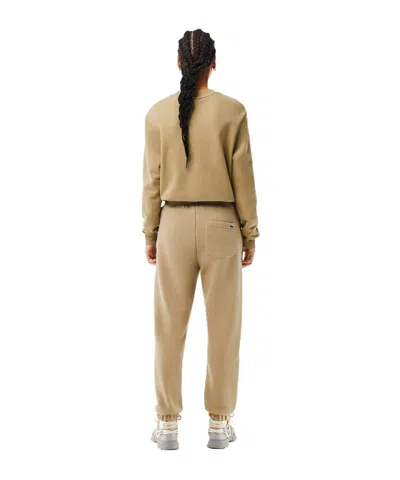 Lacoste Solid Color Essential Joggers In Brown