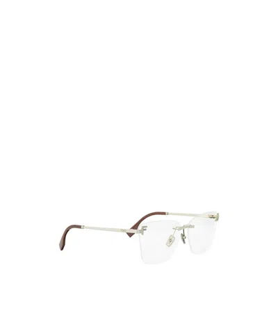 Fendi Eyewear Rectangle Frame Glasses In White