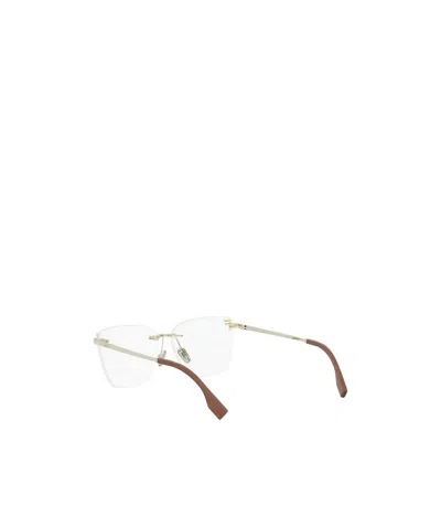 Fendi Eyewear Rectangle Frame Glasses In White