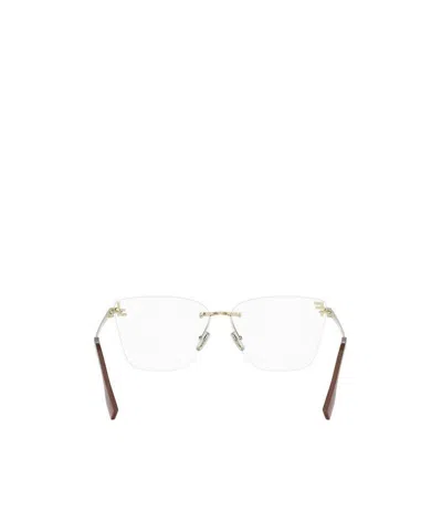 Fendi Eyewear Rectangle Frame Glasses In White