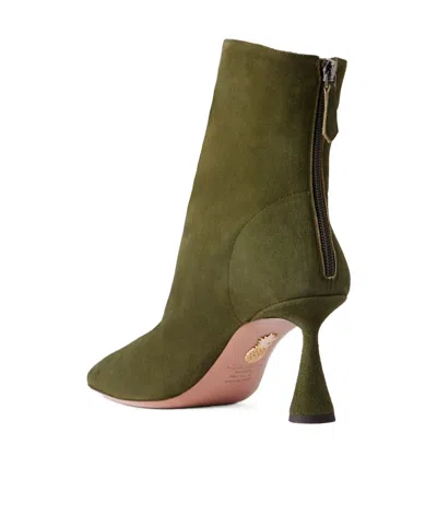 Aquazzura Solid Color Suede Ankle Boots In Multi