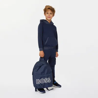 Hugo Boss Versatile Longsleeve Coat In Blue