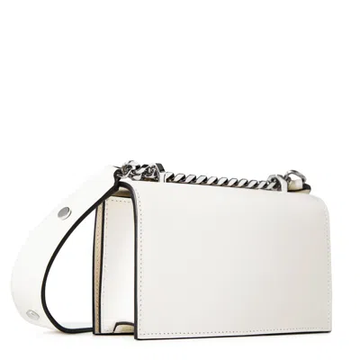 Alexander Mcqueen Solid Color Satchel Bag In White