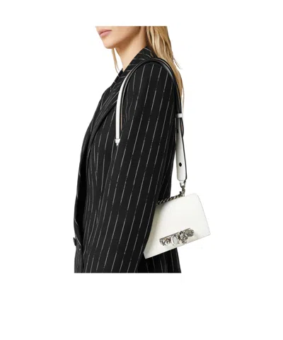 Alexander Mcqueen Solid Color Satchel Bag In White