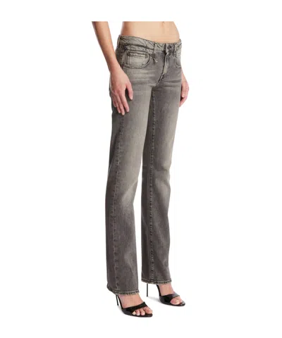 R13 Belt-loop Jeans In Gray