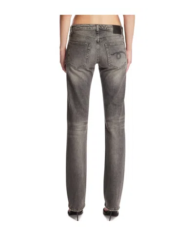 R13 Belt-loop Jeans In Gray