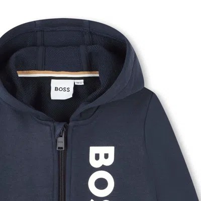 Hugo Boss Durable Longsleeve Coat In Blue