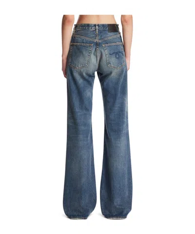 R13 Belt-loop Jeans In Blue