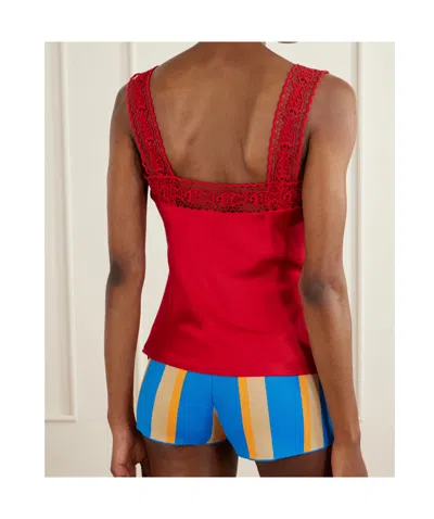 Staud Veronica Vest In Red