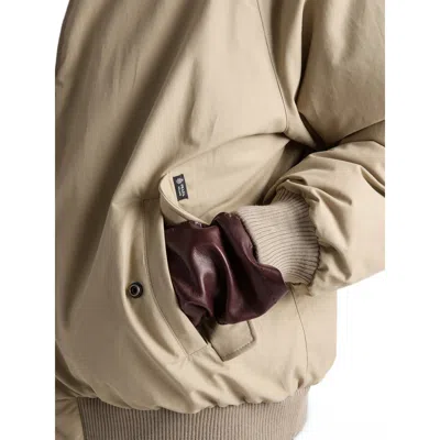Prada Technical Poplin Down Jacket In Brown