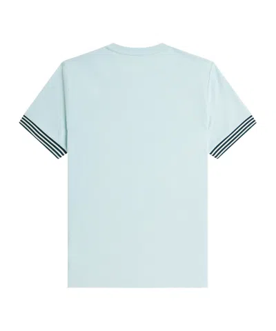 Fred Perry Stripe Cuff T-shirt In Blue