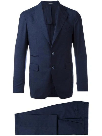 Shop Tagliatore Skinny Fit Suit In Blue