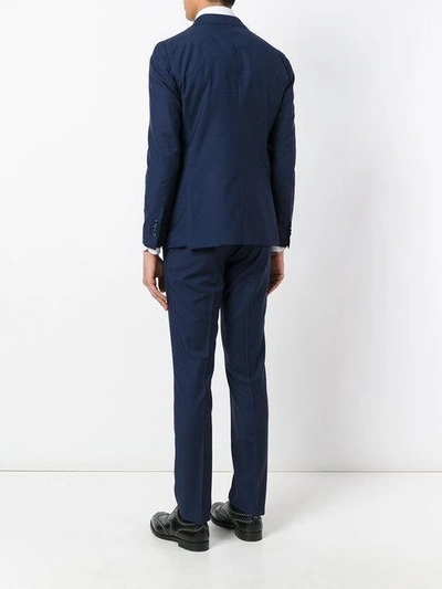 Shop Tagliatore Skinny Fit Suit In Blue