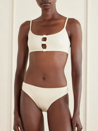 Eres High Cut Bikini Bottoms In White