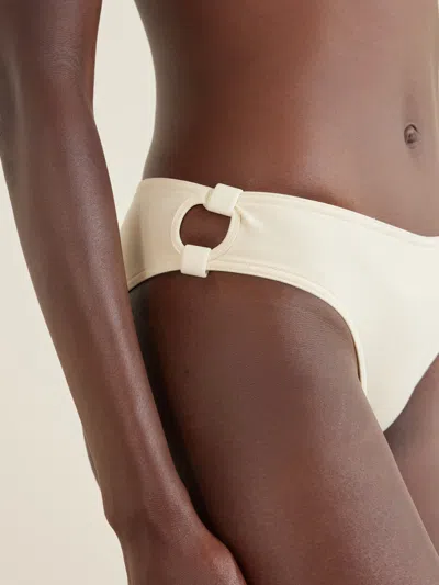 Eres High Cut Bikini Bottoms In White