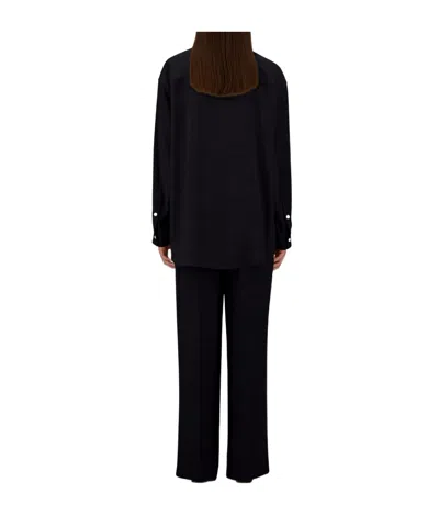 Herno Hemdbluse Aus Textured Viscose In Black
