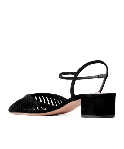 Aquazzura Solid Suede Pumps In Black