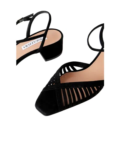 Aquazzura Solid Suede Pumps In Black