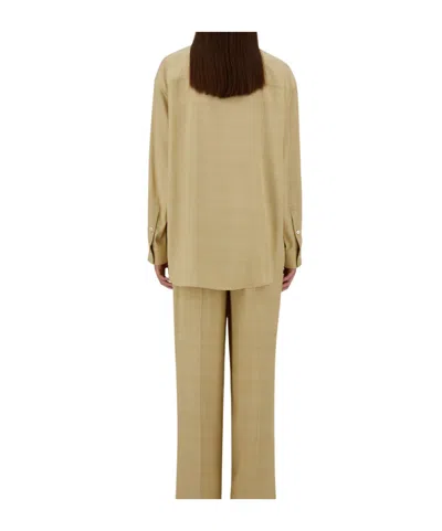 Herno Hemdbluse Aus Textured Viscose In Nude