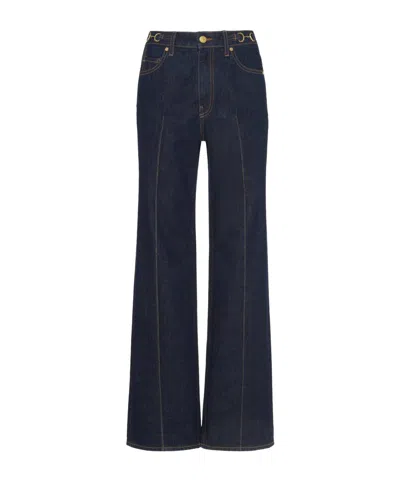 Ulla Johnson The Delphine High Waist Wide Leg Jeans In Blue