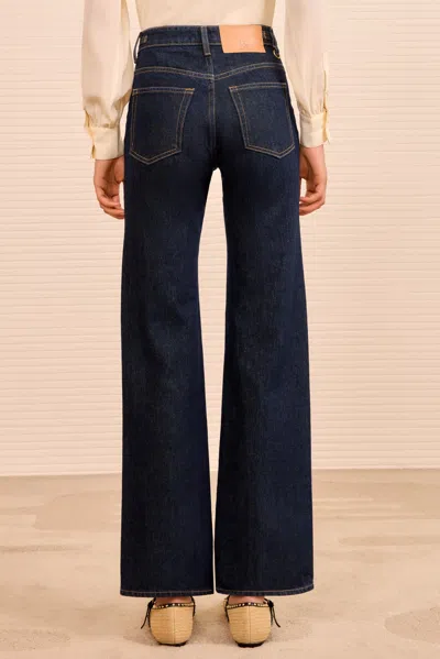Ulla Johnson The Delphine High Waist Wide Leg Jeans In Blue