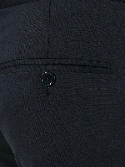 Tagliatore Contrast Trim Dinner Suit In Blue