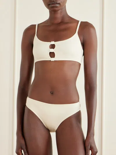 Eres Thin Strap Bikini Top In White