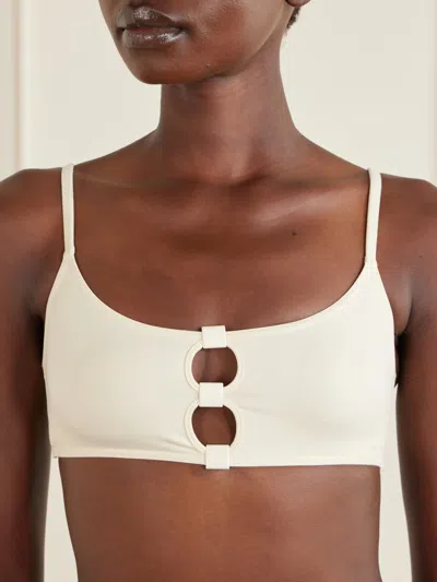 Eres Thin Strap Bikini Top In White