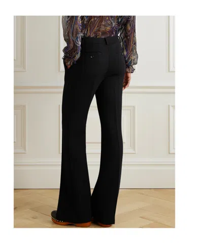 Etro Wool Flared Pants In Black