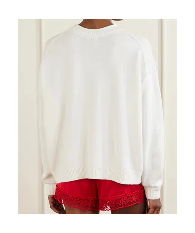 Staud Giada Logo Embroidered Sweater In Neutral