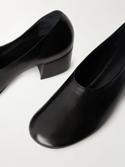 Khaite Solid Leather Pumps In Black