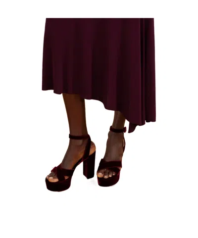 Gianvito Rossi Solid Velvet Sandals In Brown