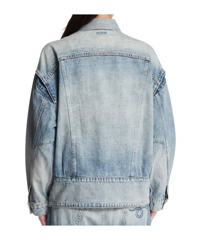 R13 Button-front Denim Jacket In Blue