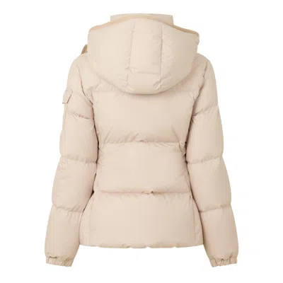 Moncler Hooded Down Jacket In Neutral