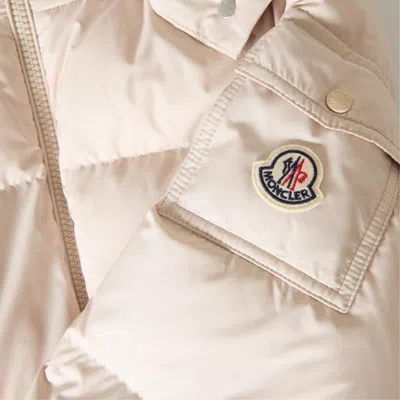 Moncler Hooded Down Jacket In Neutral