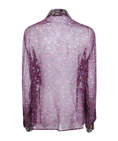 Dries Van Noten Sequin-embellished Ruffled Shirt In Purple