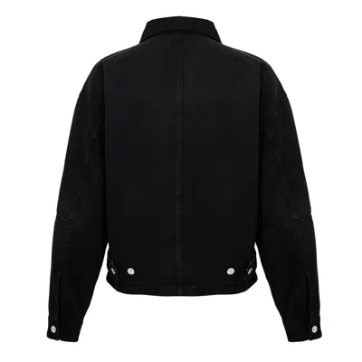 Amiri Cropped Collared Jacket In Black