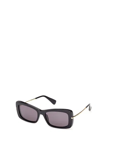 Max Mara Rectangular Frame Sunglasses In White