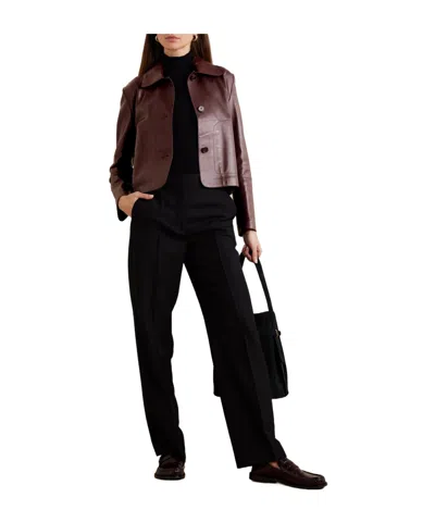 Arma Emy Leather Jacket In Red